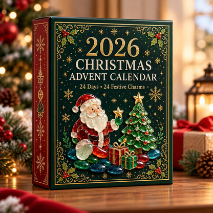 Christmas Advent Calendar 2026, 24-Day Countdown with Festive Hanging Charms, Holiday Ornament Gift Set