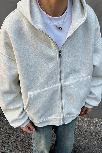 Backpack Pocket Oversized Zip Hoodie