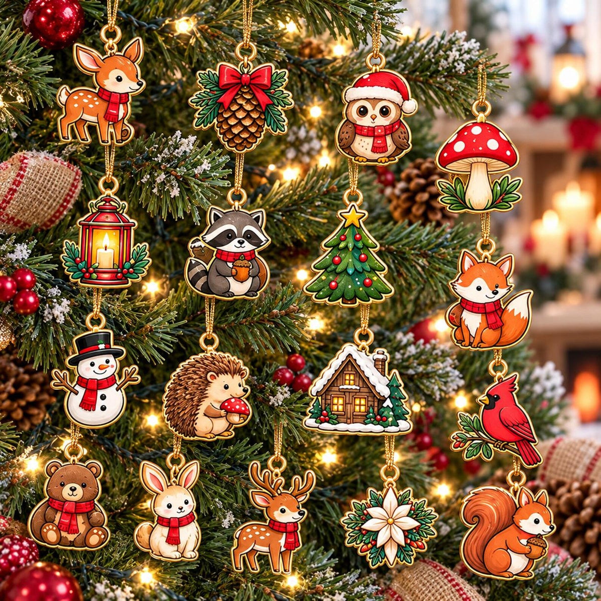 Woodland Christmas Advent Calendar 2026, Forest Animal Countdown, Christmas Decor, Woodland Holiday Gift, Nature Lover Ornament Set