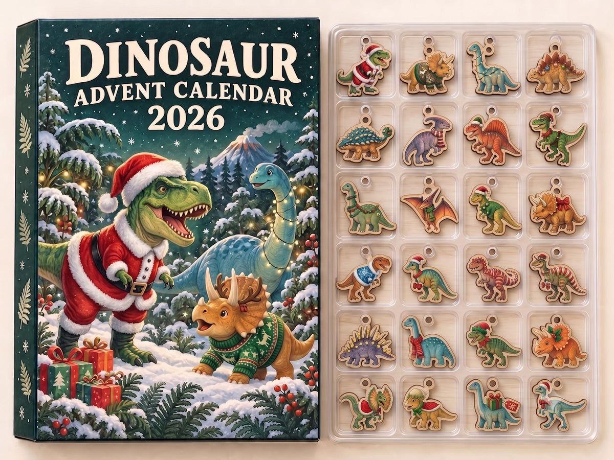 24-Day Dinosaur Christmas Advent Calendar Toys 2026