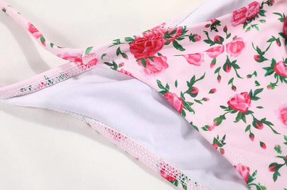 Women's Printed Strap Two-Piece Bikini Swimsuit