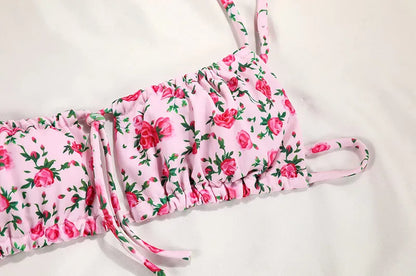 Women's Printed Strap Two-Piece Bikini Swimsuit