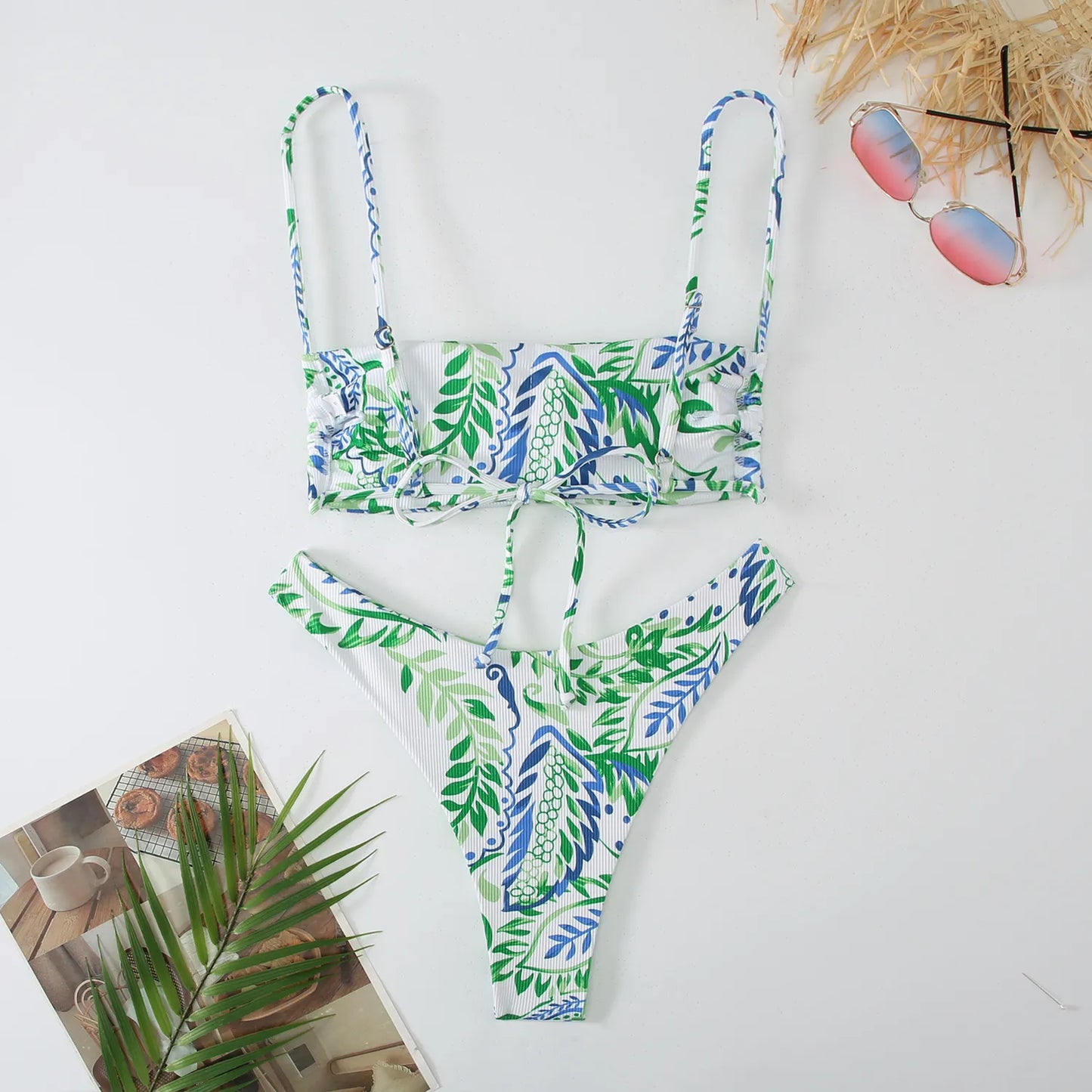 Printed Split Bikini European & American Swimsuit