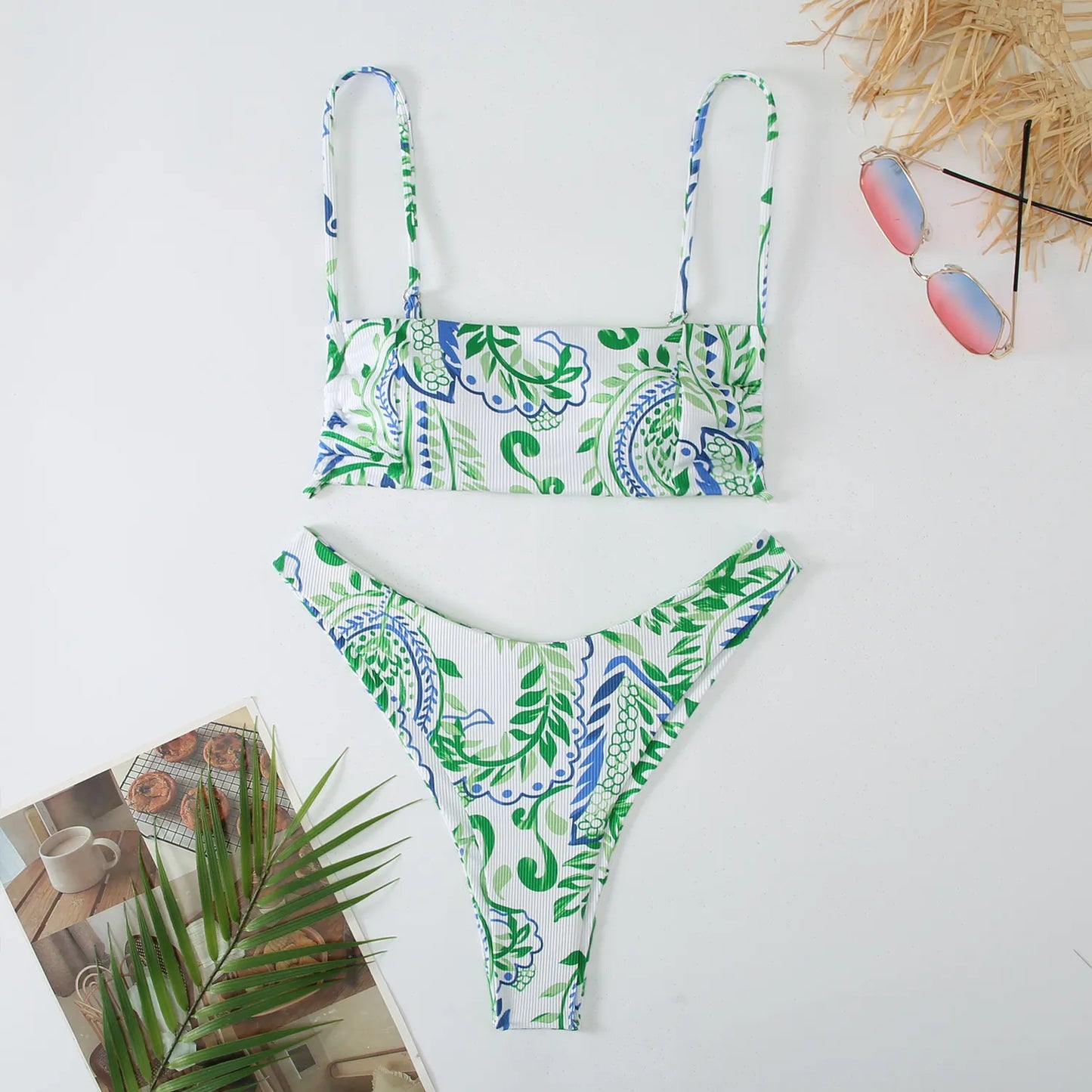 Printed Split Bikini European & American Swimsuit