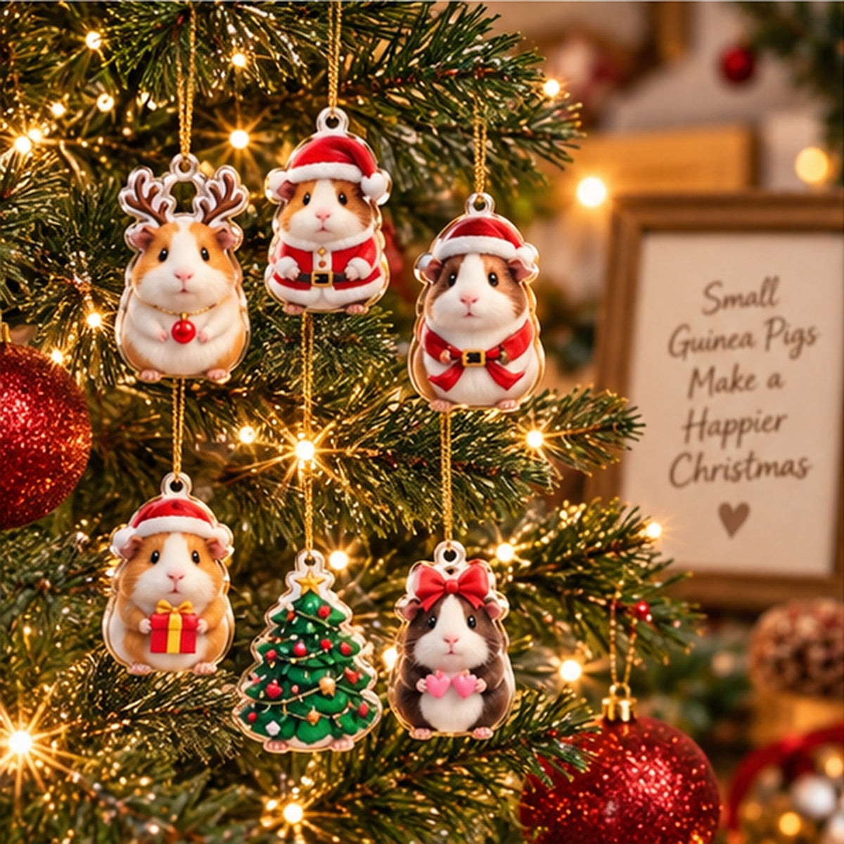 Guinea Pig Christmas Advent Calendar 2026, 24 Days of Tiny Pet Surprises, Cute Cavy Holiday Countdown Gift for Animal Lovers