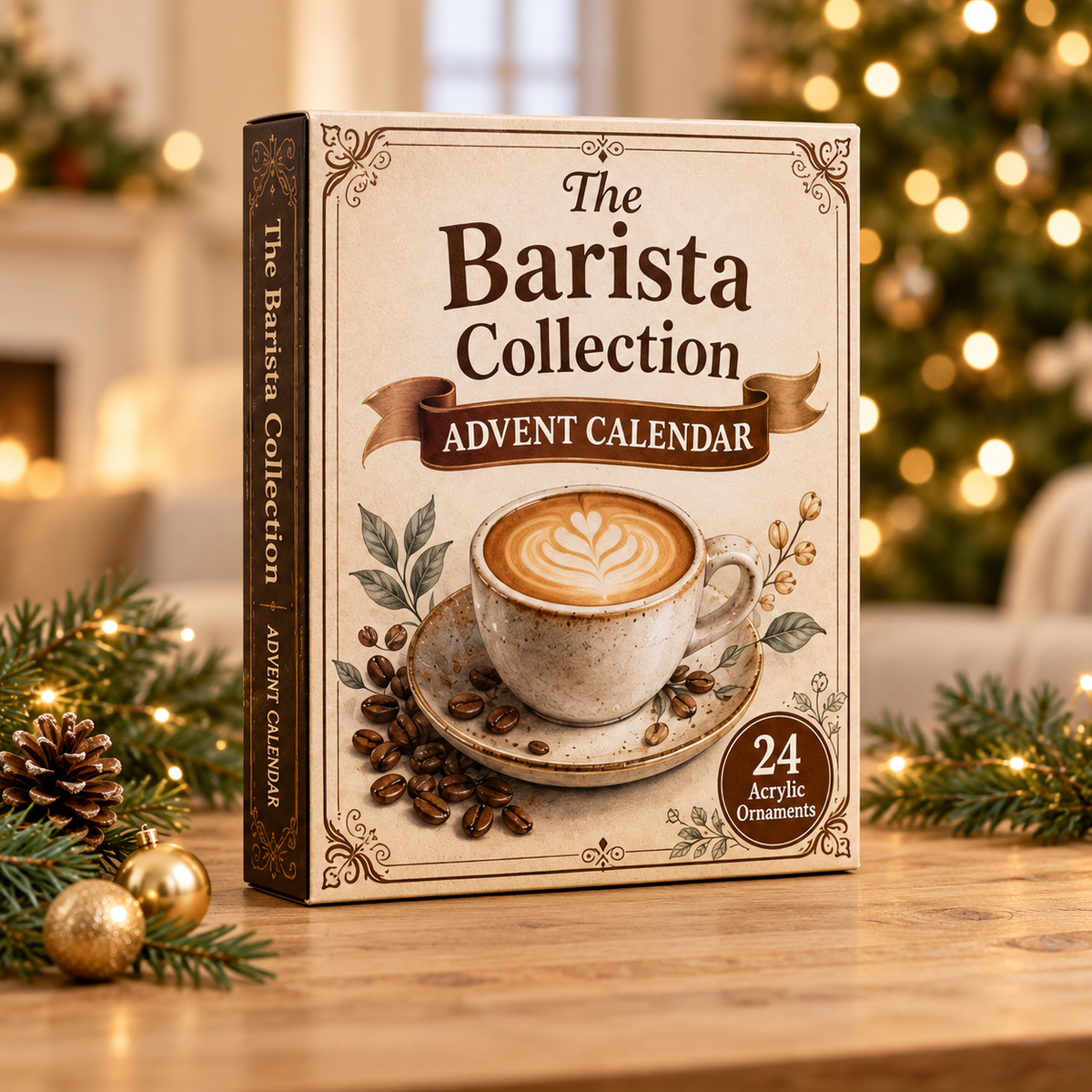 Barista Coffee Craft Advent Calendar 2026 - 24-Day Festive Countdown, Acrylic Charms Blind Box - Gift For Coffee Lovers