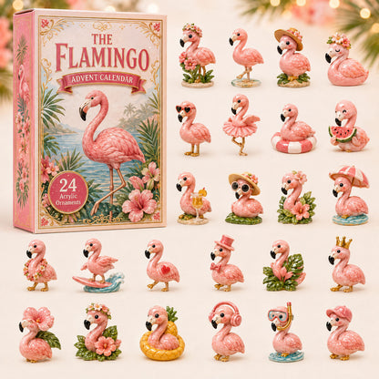 Pretty Flamingo Advent Calendar 2026 - 24-Day Festive Countdown, Acrylic Charms Blind Box - Gift For Flamingo Lovers