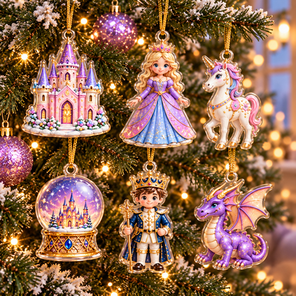 Fantasy Christmas Kingdom Advent Calendar 2026 24 Days of Magic Acrylic Ornaments Holiday Countdown Box Fairytale Gift for Kids