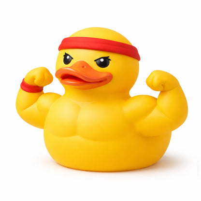 Muscular Bodybuilder Fitness Rubber Duck