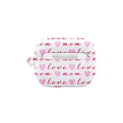 Love Mom Heart Pattern AirPods Case