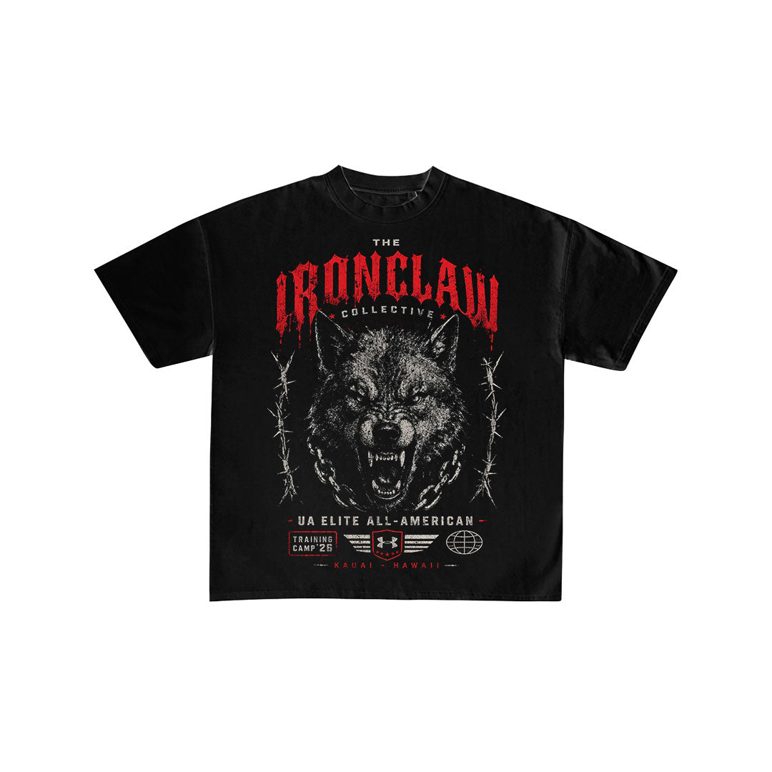 Ironclaw Wolf Graphic Training Camp Black T-Shirt