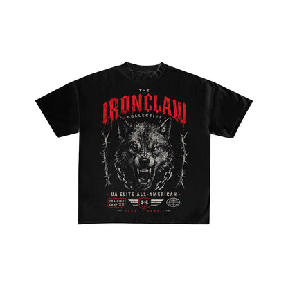 Ironclaw Wolf Graphic Training Camp Black T-Shirt