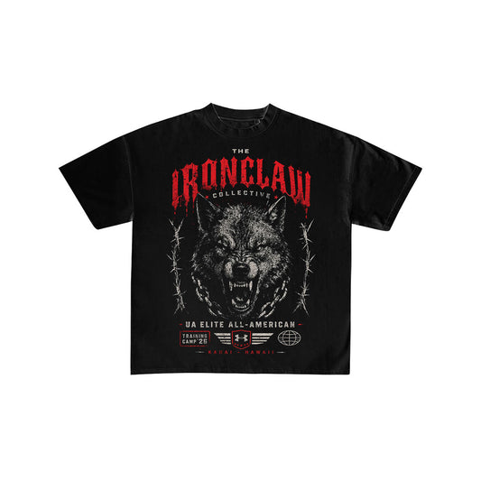 Ironclaw Wolf Graphic Training Camp Black T-Shirt