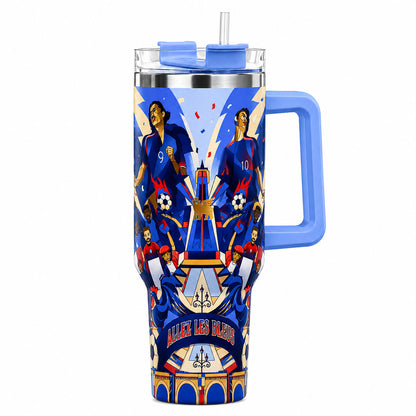Allez Les Bleus Soccer Tumbler Mug 40oz