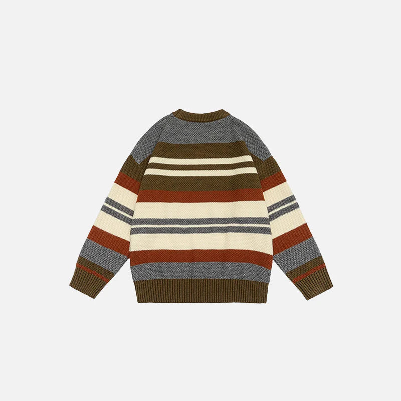 Retro Multi-Stripe Sweater