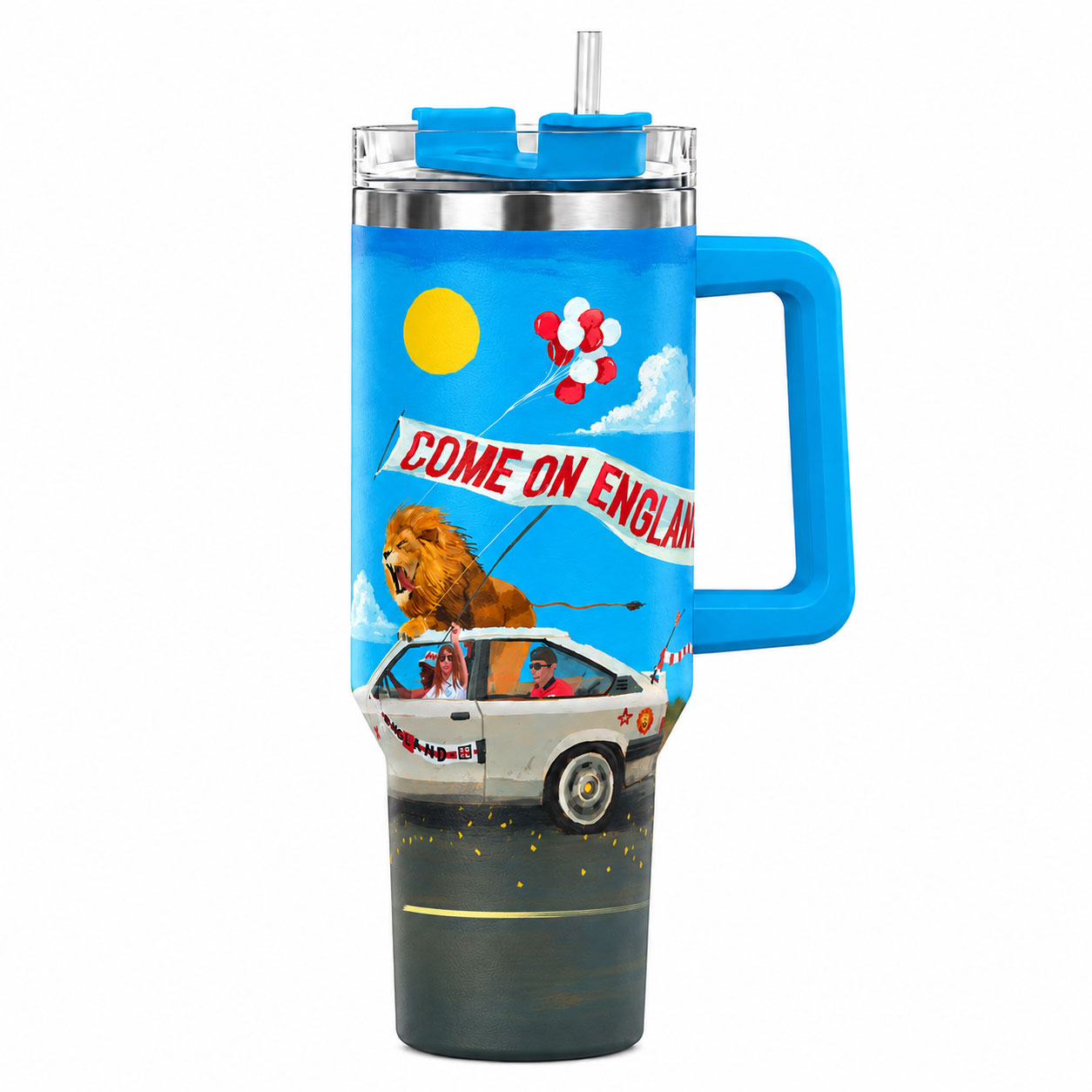 Come On England Soccer Fan Tumbler Mug 40oz