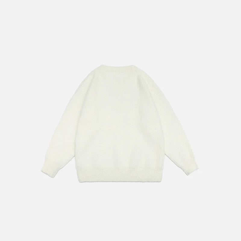 Fuzzy Cozy Knitted Sweater