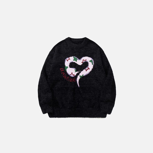 Heart Serpent Knit Sweater
