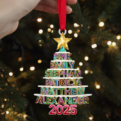 Christmas Tree Family Name Ornament Personalized Gifts 03NALU161025