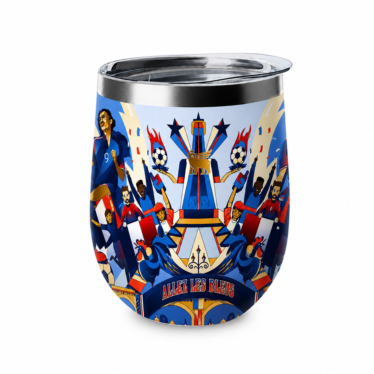 France Football Insulated Wine Tumbler