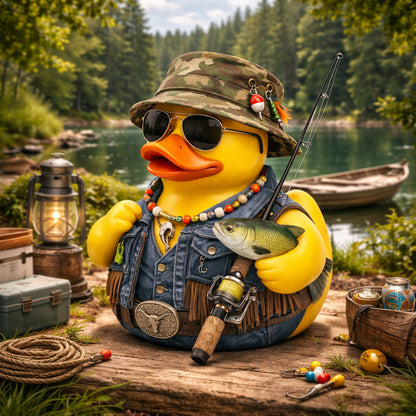 Fisherman Rubber Duck Adventure Collectible