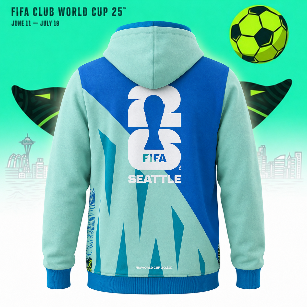 FIFA World Cup 2026 Seattle Hoodie - Limited Edition Host City Collection