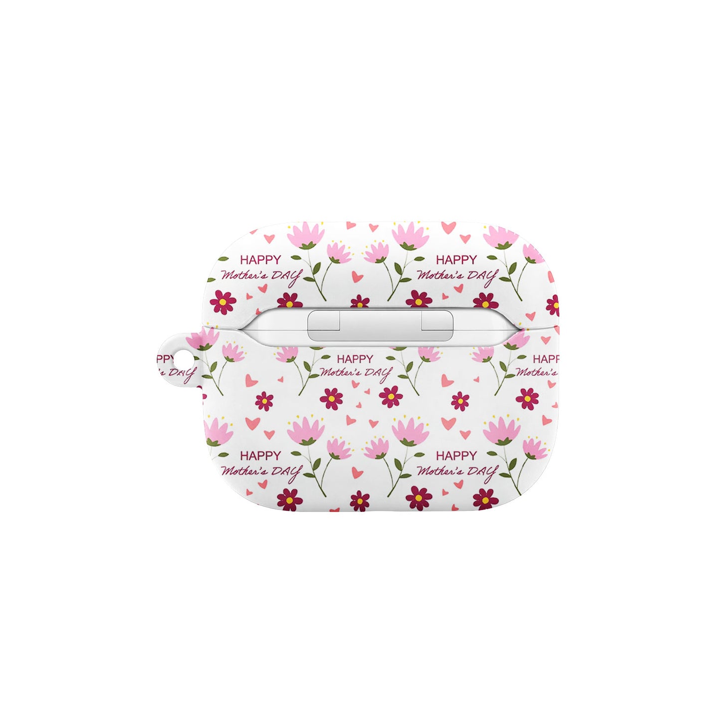 Happy Mother's Day Floral Pink Earbud Airpod Case