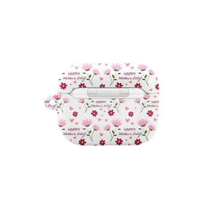 Happy Mother's Day Floral Pink Earbud Airpod Case