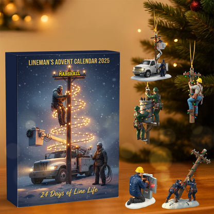 Personalized Gifts For Lineman Christmas Advent Calendar Blind Box 03namg311025
