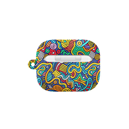 Colorful Abstract Doodle AirPods Case
