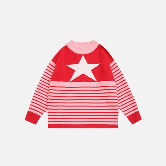Y2K Star Stripes Perfect Sweater