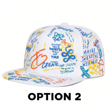 Men's 88 Colorful Graffiti Hip Hop Snapback Mesh Cap