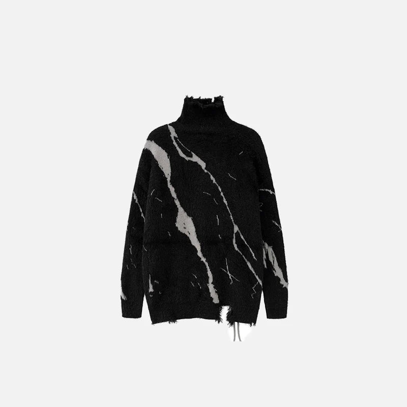 Stitched Turtleneck Black Sweater – Timeless Comfort & Sleek Style