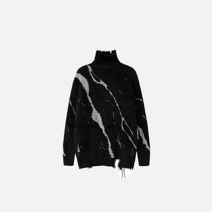 Stitched Turtleneck Black Sweater – Timeless Comfort & Sleek Style