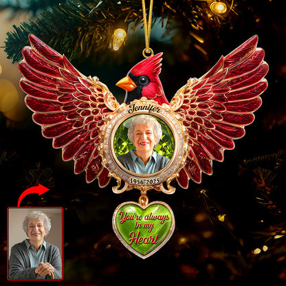 Cardinal Memorial Christmas Ornament – Custom Photo Gifts 02tgqn011025