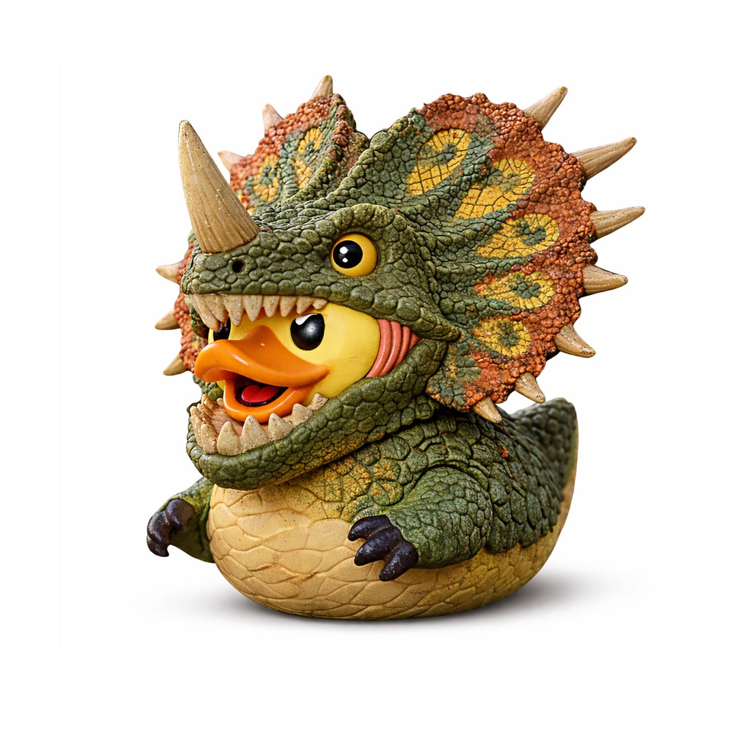 Monoclonius Dinosaur Cosplay Rubber Duck Figurine
