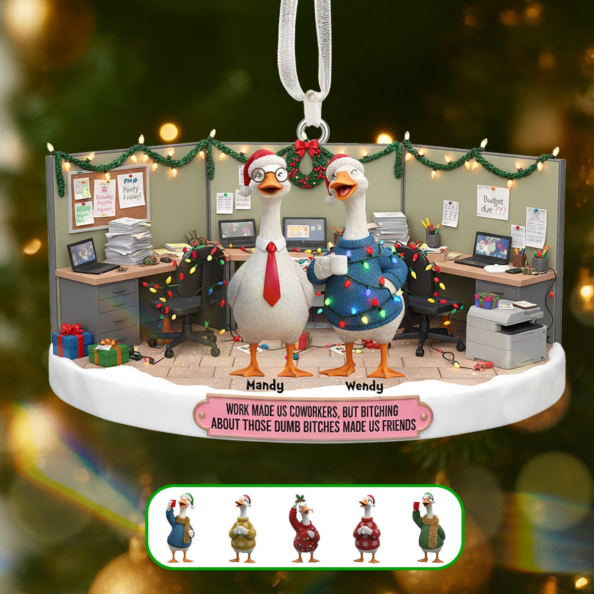 Goose Coworkers Ornament - Personalized Gifts For Christmas 01NAMG281025