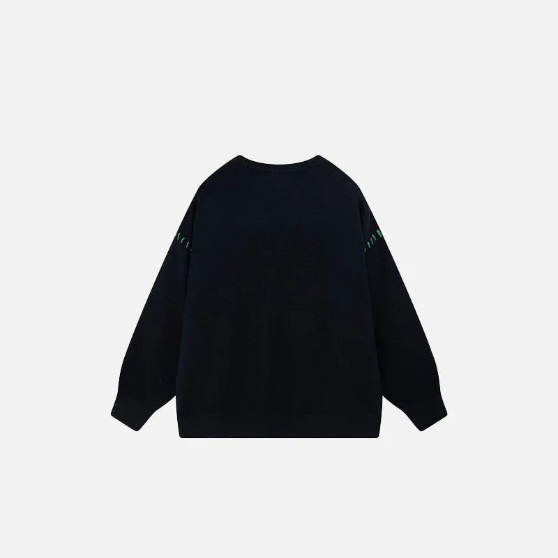 Loose Tomato Knitted Sweater – Cozy Everyday Comfort with Playful Charm