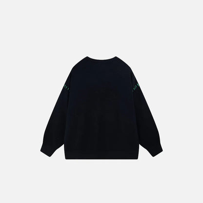 Loose Tomato Knitted Sweater – Cozy Everyday Comfort with Playful Charm