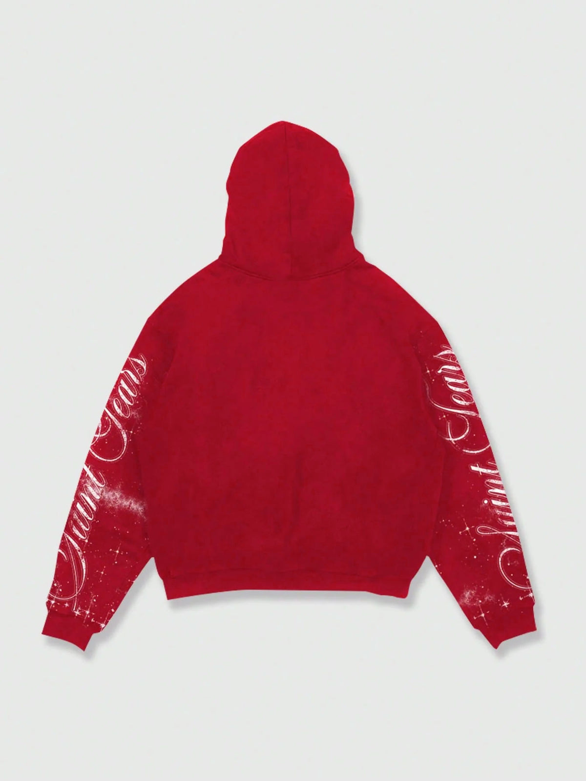 Men's Red Punk Graphic Zip-Up Y2K Streetwear Hoodie