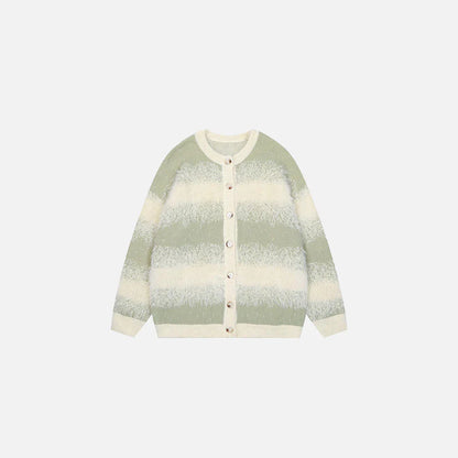 Frosted Wave Knit Sweater Soft Nylon V-Neck Pullover with Textured Finish