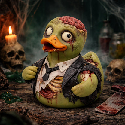 Zombie Business Man Rubber Duck Horror Collectible