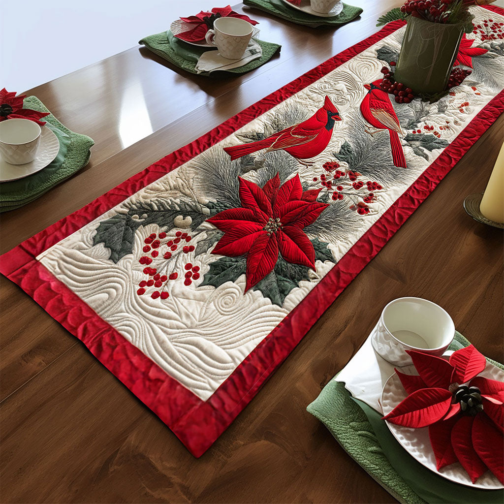 Red Cardinal Christmas Quilted Table Runner QFTO5101003