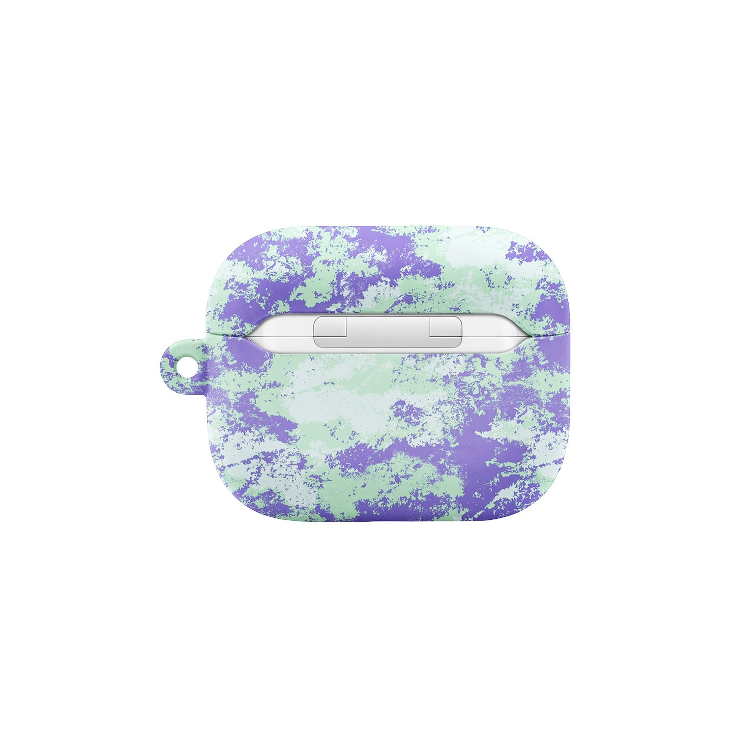 Purple and Green Abstract Texture AirPods Case