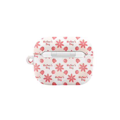 Mother's Day Pink Flower & Gift Earbud Airpod Case