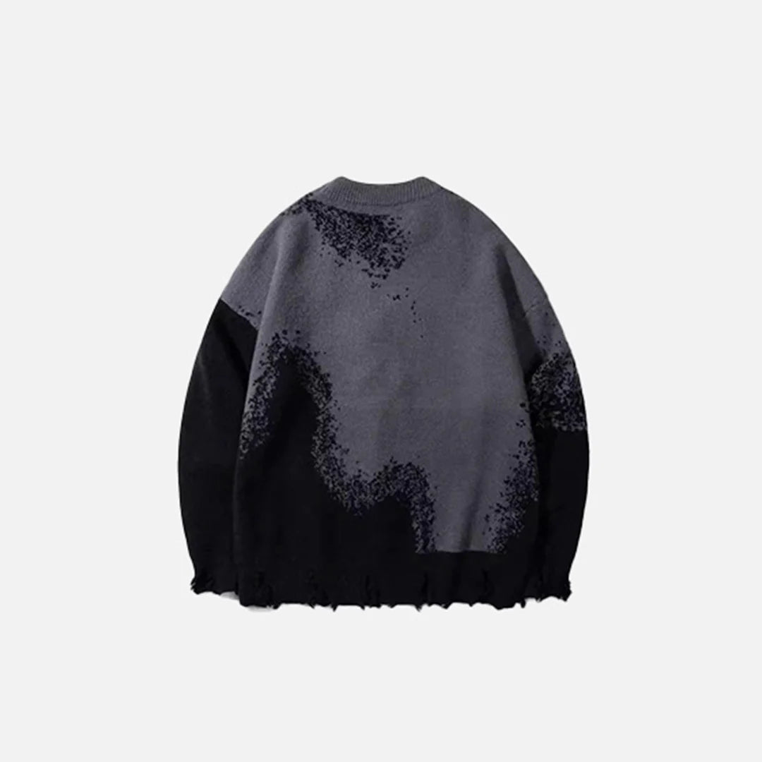 Futuristic Distressed Sweater
