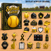 Softball Lover Advent Calendar 2026 - 24-Day Festive Countdown, Acrylic Charms Blind Box - Gift For Sports Lovers