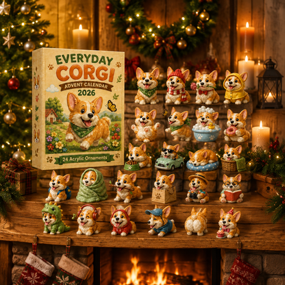 Everyday Corgi Advent Calendar 2026 - 24-Day Festive Countdown, Blind Box - Gift For Corgi Lovers