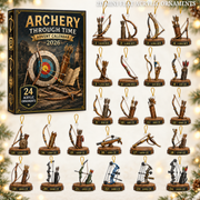 Archery Through Time Advent Calendar 2026 - 24-Day Festive Countdown, Acrylic Charms Blind Box - Gift For Archery Lovers