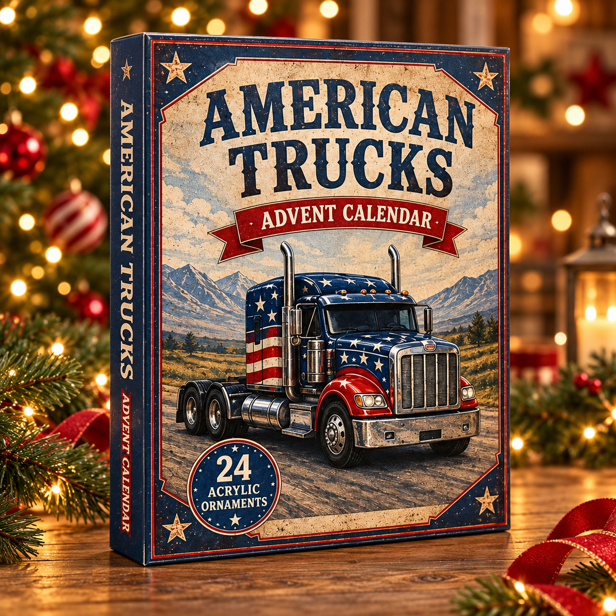 American Trucks Fleet Advent Calendar 2026 - 24-Day Festive Countdown, Acrylic Charms Blind Box - Gift For Vehicle Lovers